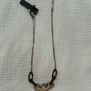 JCrew Gold And Tortoise Shell Chain Necklace With NEW Tags